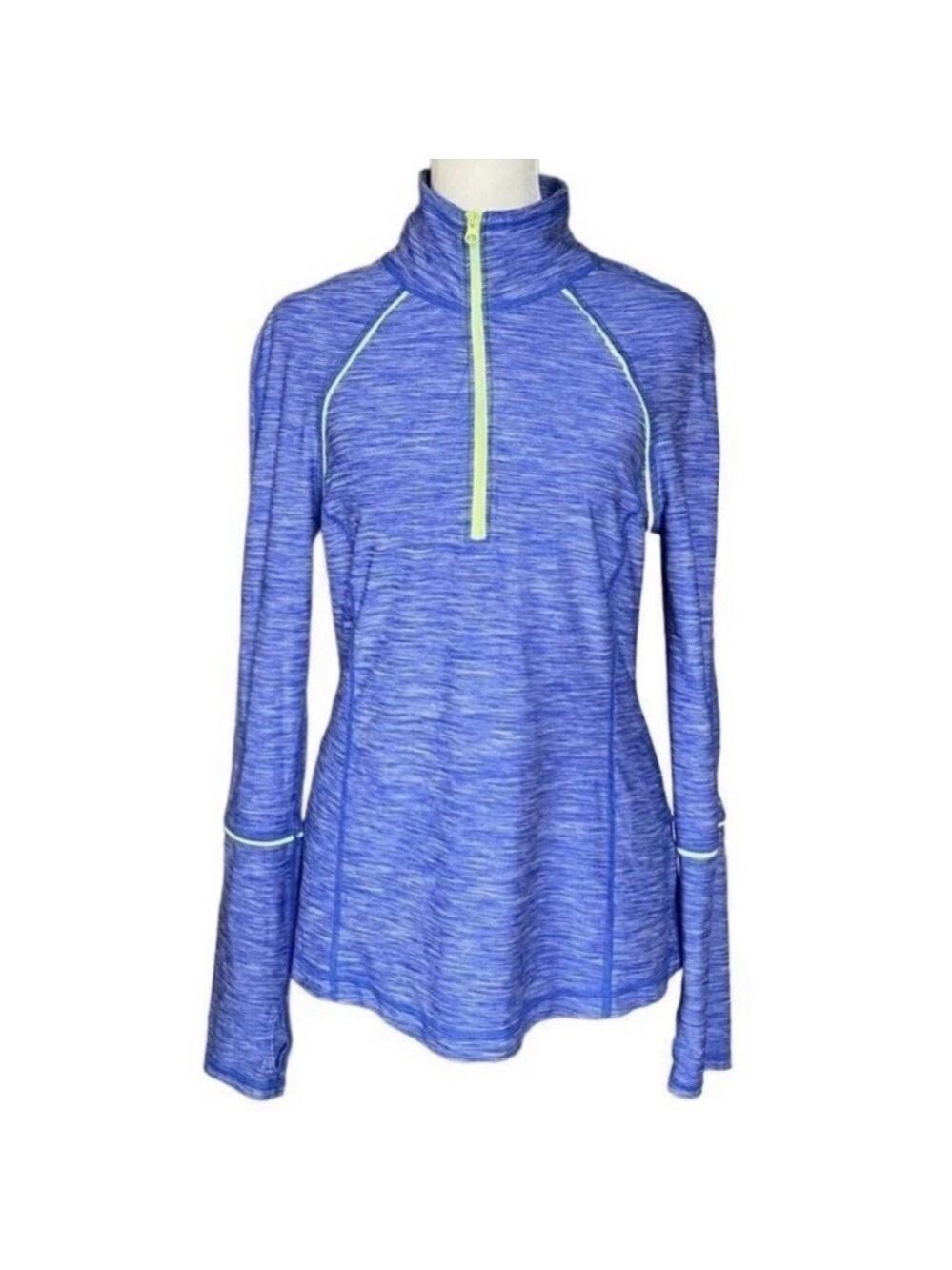 Z by Zella Fast Pace 1/4 Zip Athletic Reflective Pullover w/ Thumbholes Medium